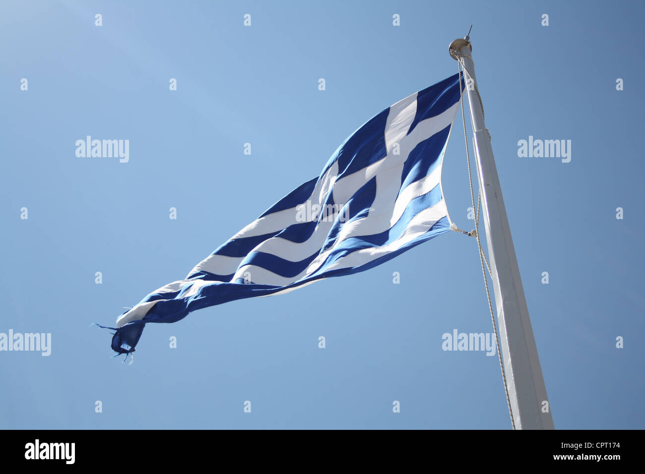 Greek Flag. Stock Photo