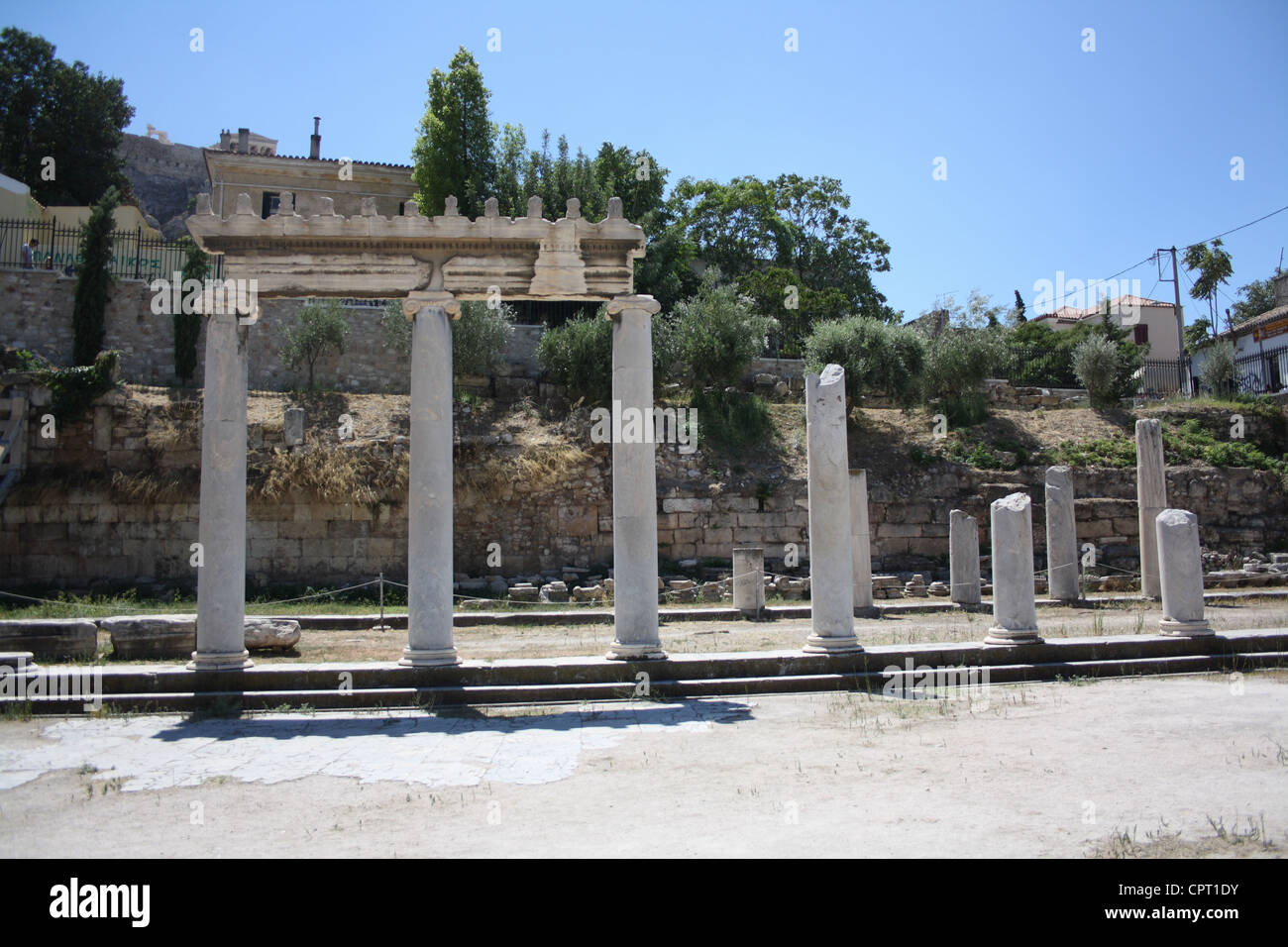 Ancient ruins in Athens, Greece. Stock Photo