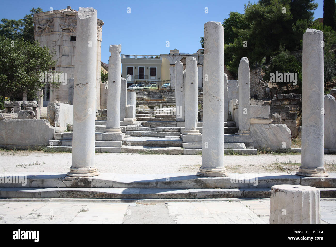 Ancient ruins in Athens, Greece. Stock Photo