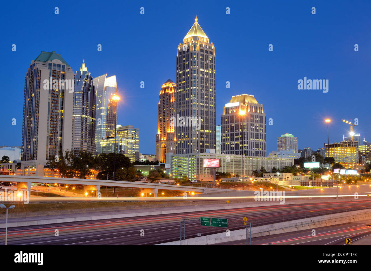 Interstate 85 Runs Below The Skyline Of Midtown Atlanta Georgia Usa Interstate 85 Runs Below The Skyline Of Midtown Atlanta Georgia Usa