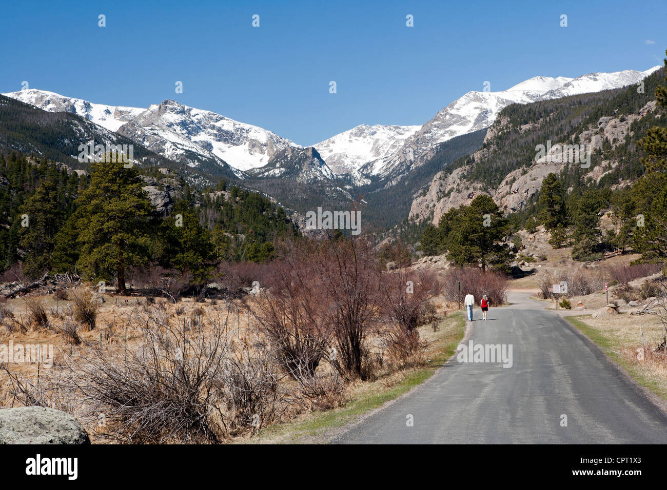 Rocky Mountain National Park Vista  - Estes Park, Colorado USA Stock Photo