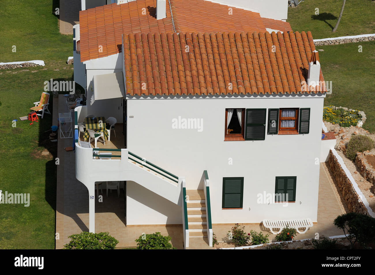terracotta toppped villas and apartments in arenal d'en castell menorca