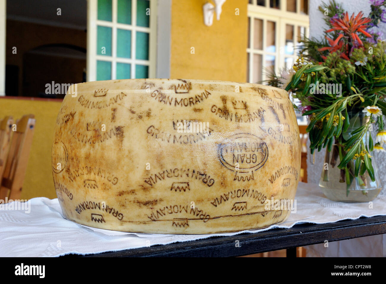 gran moravia cheese known as Parmesan cheese produced in the Czech Republic and exported around