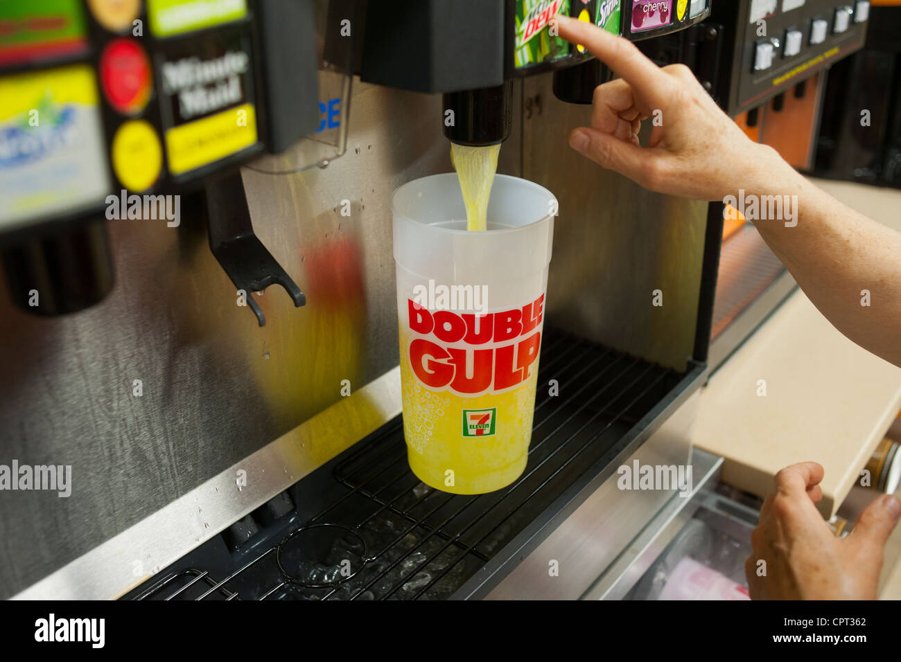 A 32 ounce 'Double Gulp' from a 7-Eleven store in New York Stock Photo
