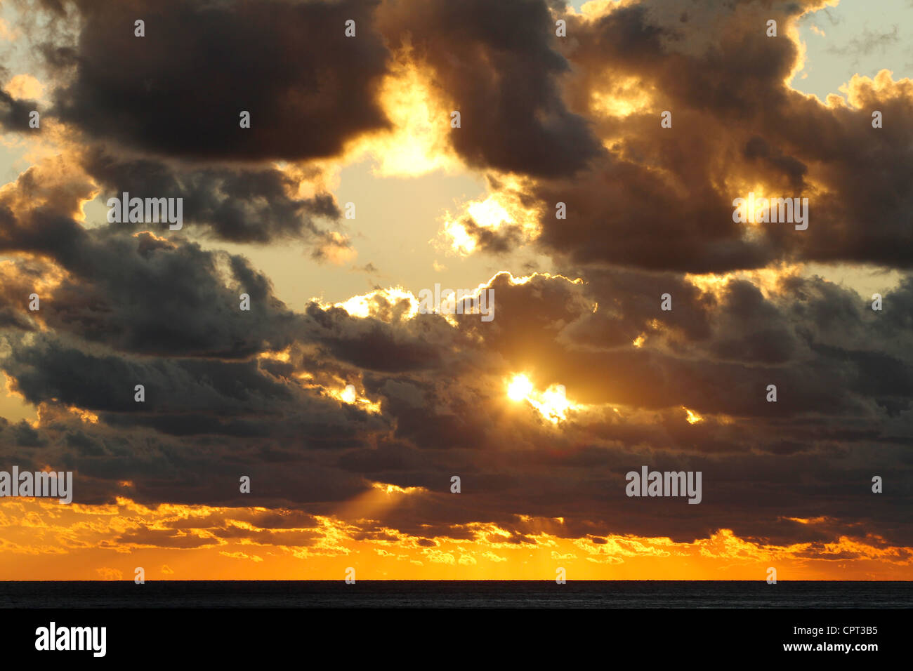 Beautiful sunset sky with clouds Stock Photo - Alamy