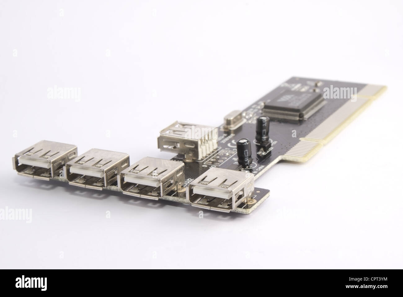 Usb 2 pci expansion card for a computer Stock Photo