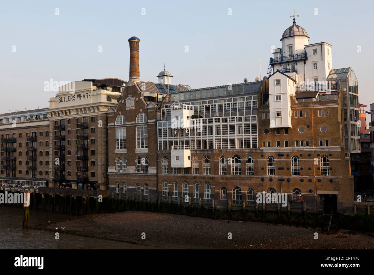 Butler's Wharf is an historic building on the south bank of the River Thames, London, UK. Stock Photo