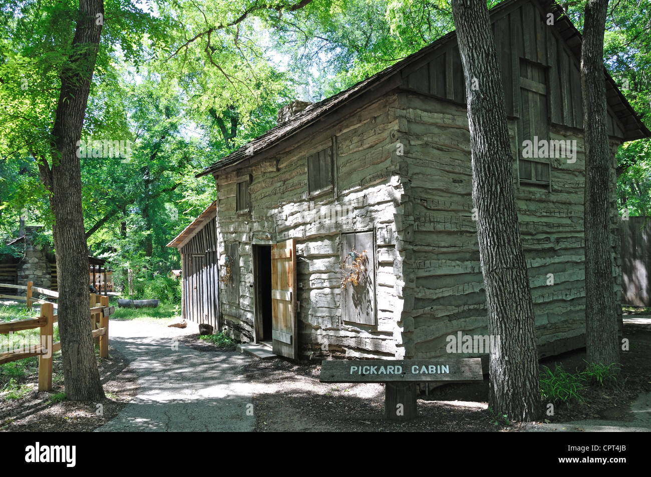 Log Cabin Village Open Air Museum Fort Worth Texas Usa Stock