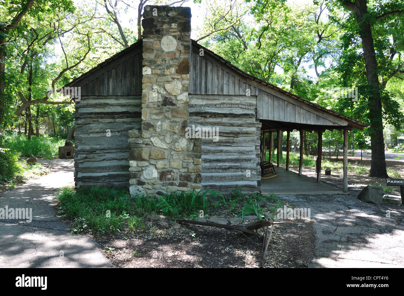 Log Cabin Village Open Air Museum Fort Worth Texas Usa Stock