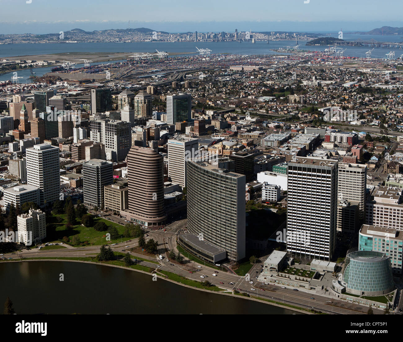 aerial photograph Oakland, California Stock Photo