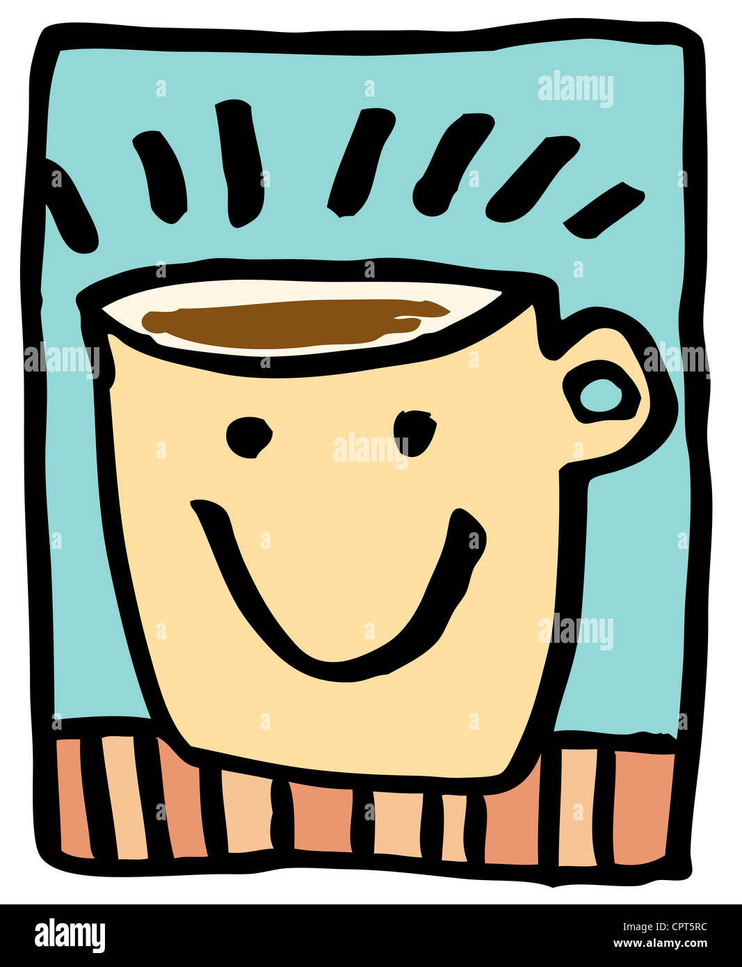 A happy coffee cup Stock Photo Alamy