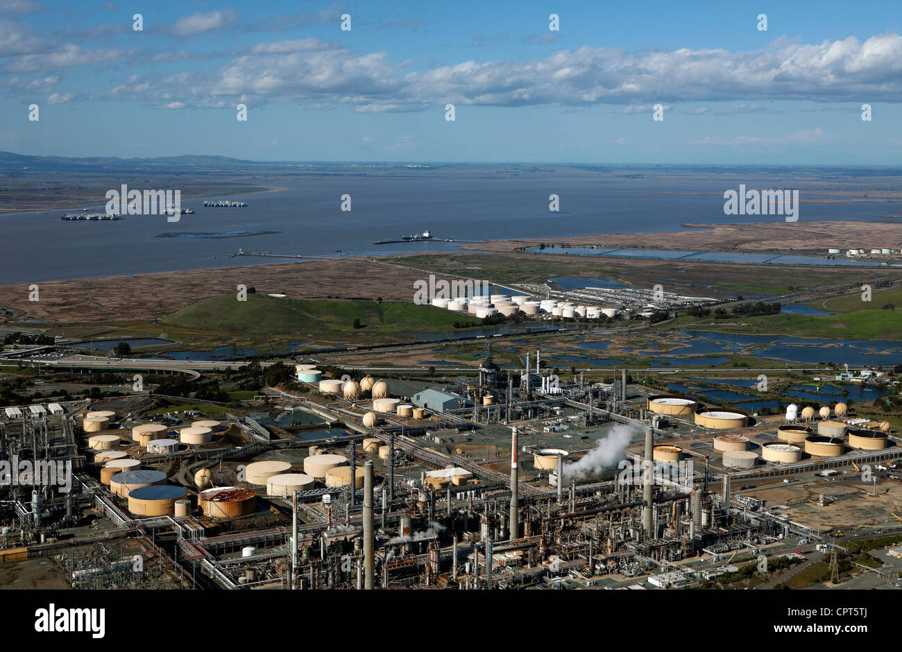 aerial photograph Shell Refinery, Martinez, Contra Costa County