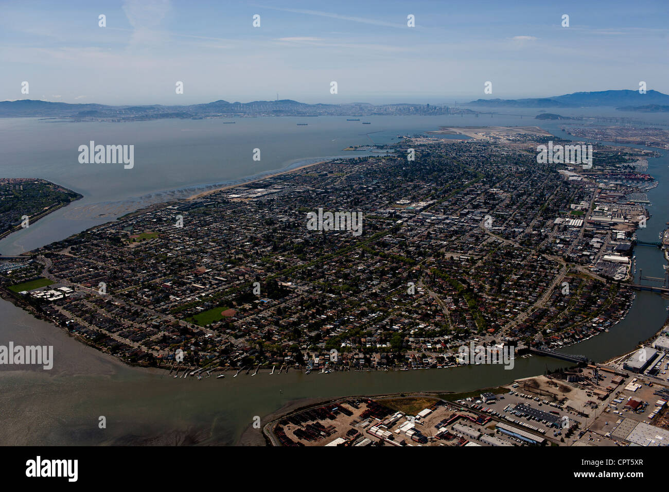 aerial photograph Alameda Island, California Stock Photo Alamy
