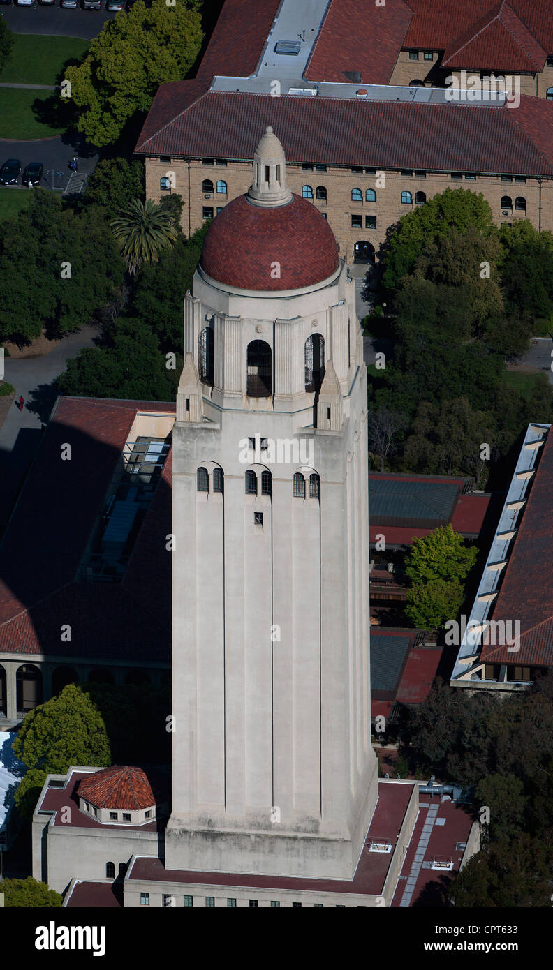 aerial photograph Mather tower Stanford University Stock Photo