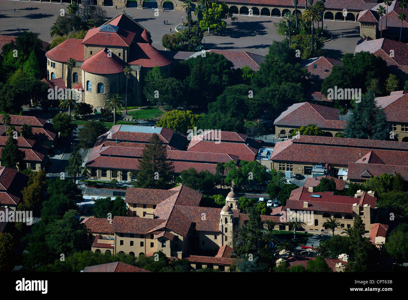 aerial photograph Stanford University Stock Photo