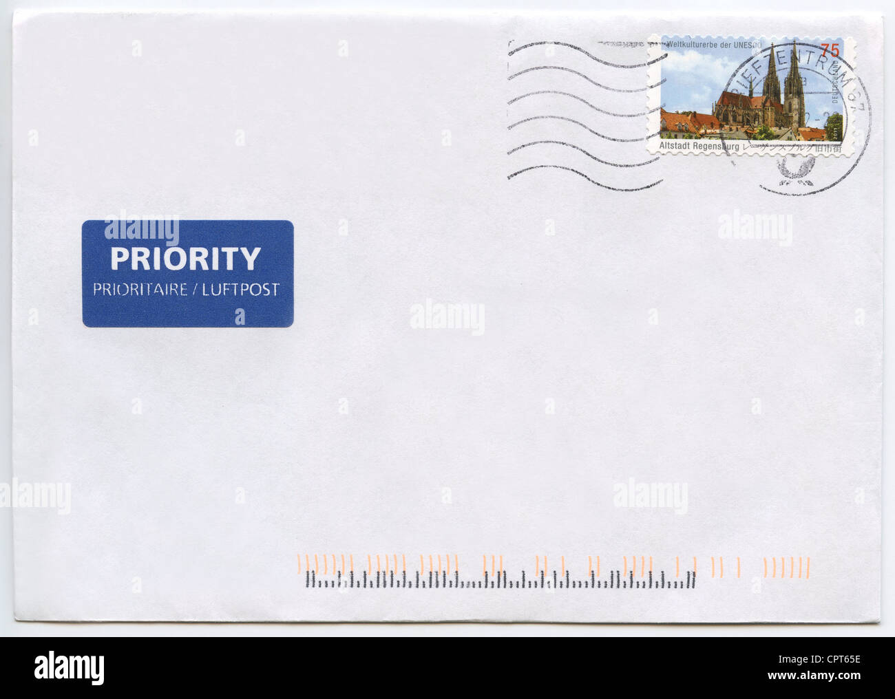 Germany postage on letter Stock Photo Alamy