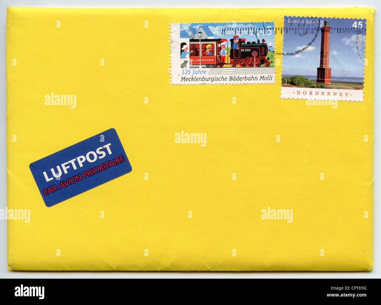 Germany postage on letter Stock Photo Alamy