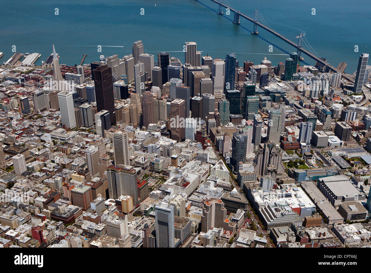 aerial photograph Union Square San Francisco, California Stock Photo