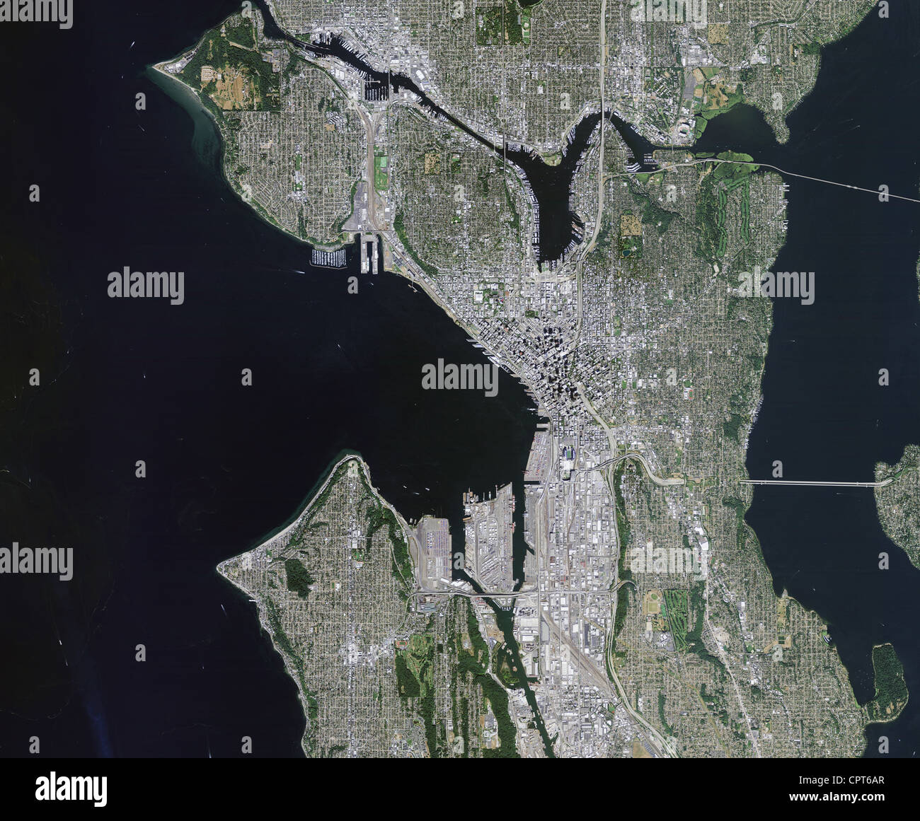 Seattle Location Aerial Photo Map Of Seattle Washington CPT6AR
