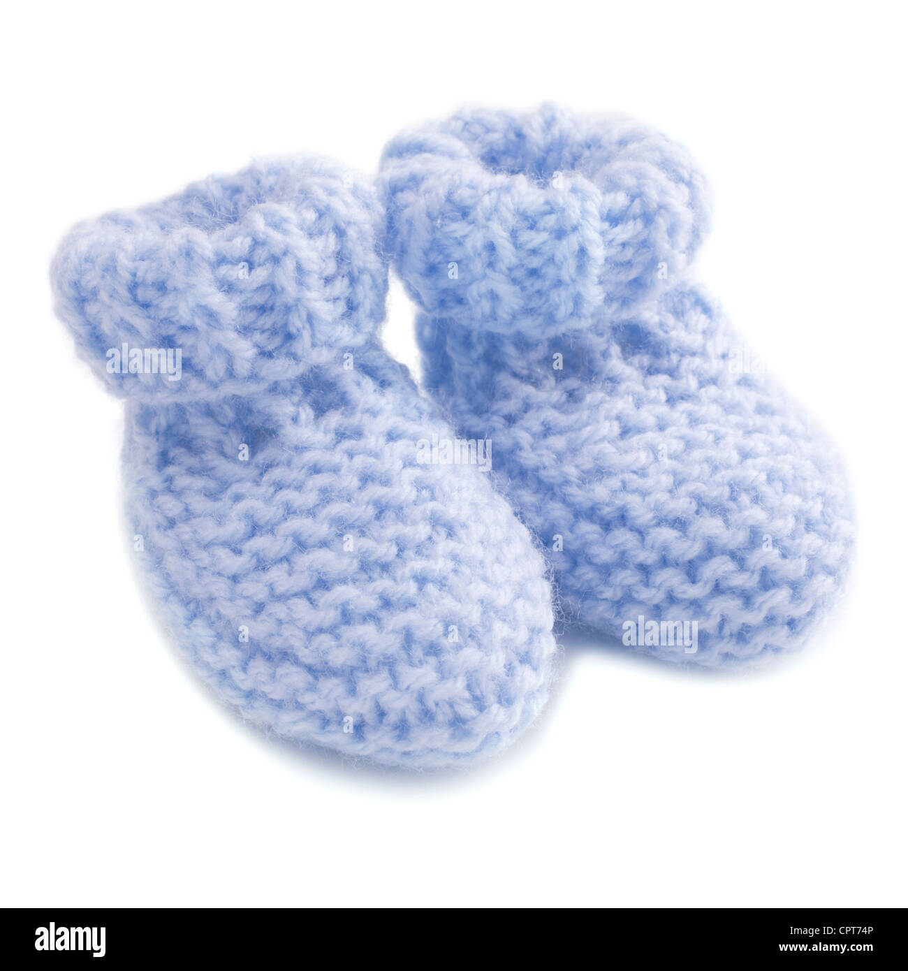 Blue Baby Booties High Resolution Stock 