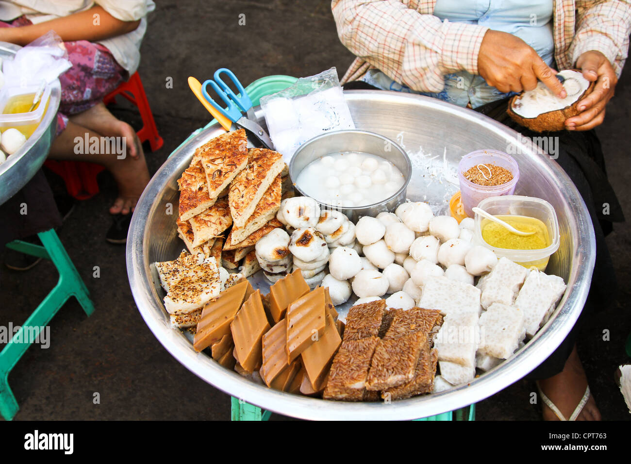 Burmese dessert [ street food ] Stock Photo