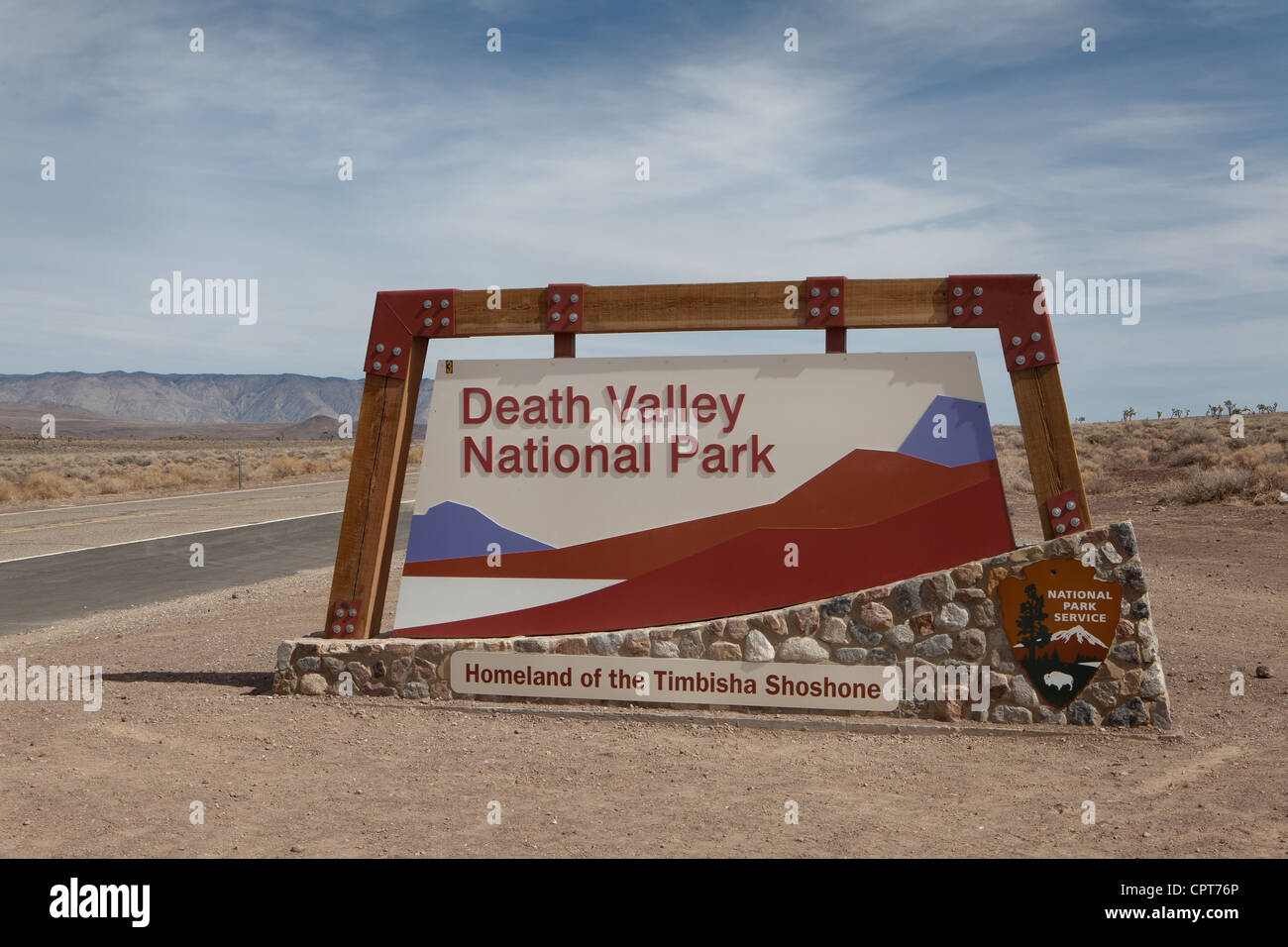 Death Valley Entrance Stock Photo