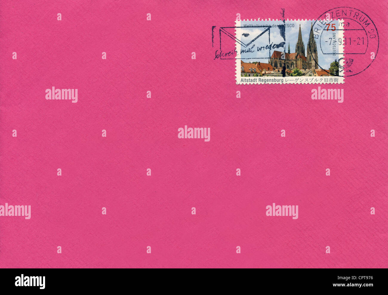 Germany postage on letter Stock Photo Alamy