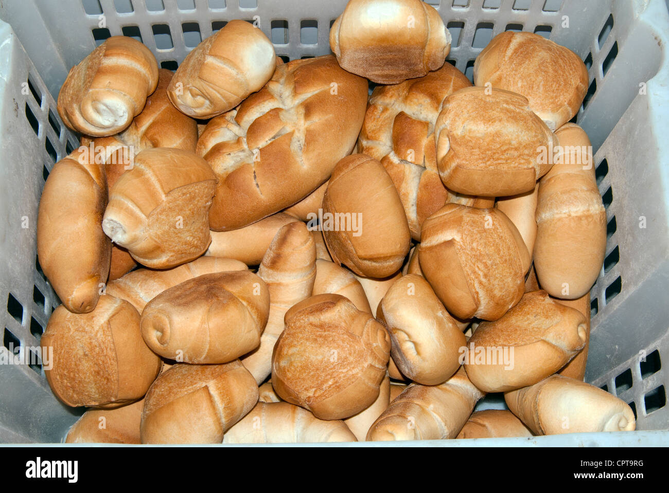 Bread (Panini),in a basket, Italian cooking, Italy Stock Photo