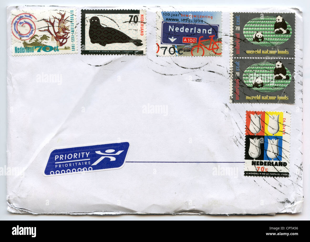 Netherlands postage on letter Stock Photo Alamy