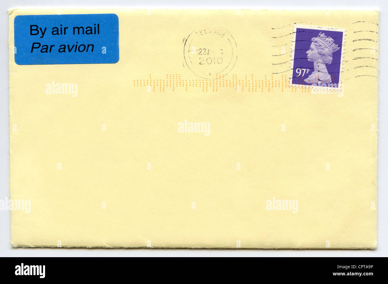 Postage stamp on letter royal mail hires stock photography and images