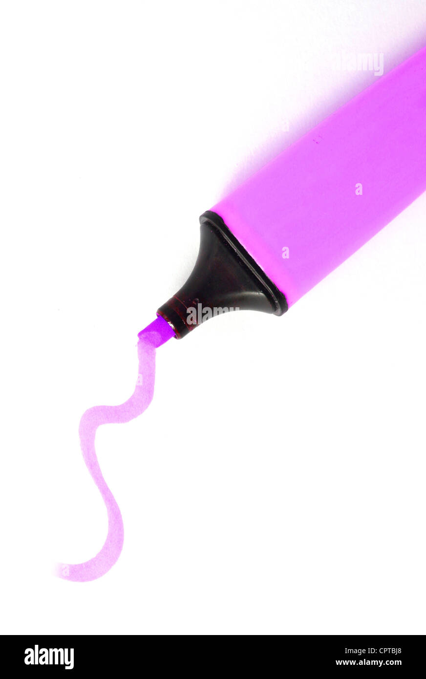 A purple marker isolated on white Stock Photo Alamy