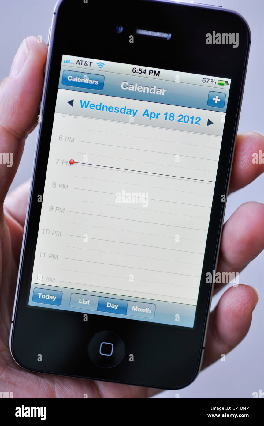 iPhone - calendar Stock Photo - Alamy