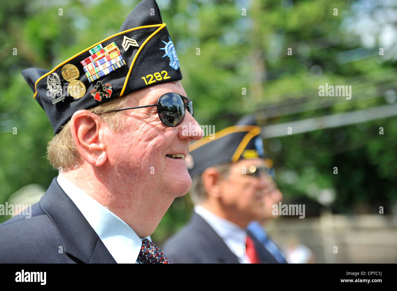 American Legionnaires marching in Merrick Memorial Day Parade on May 28