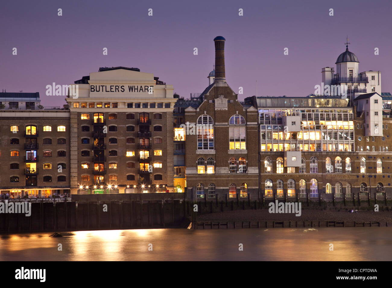 Butler's Wharf and Riverside Apartments, London, England Stock Photo - Alamy