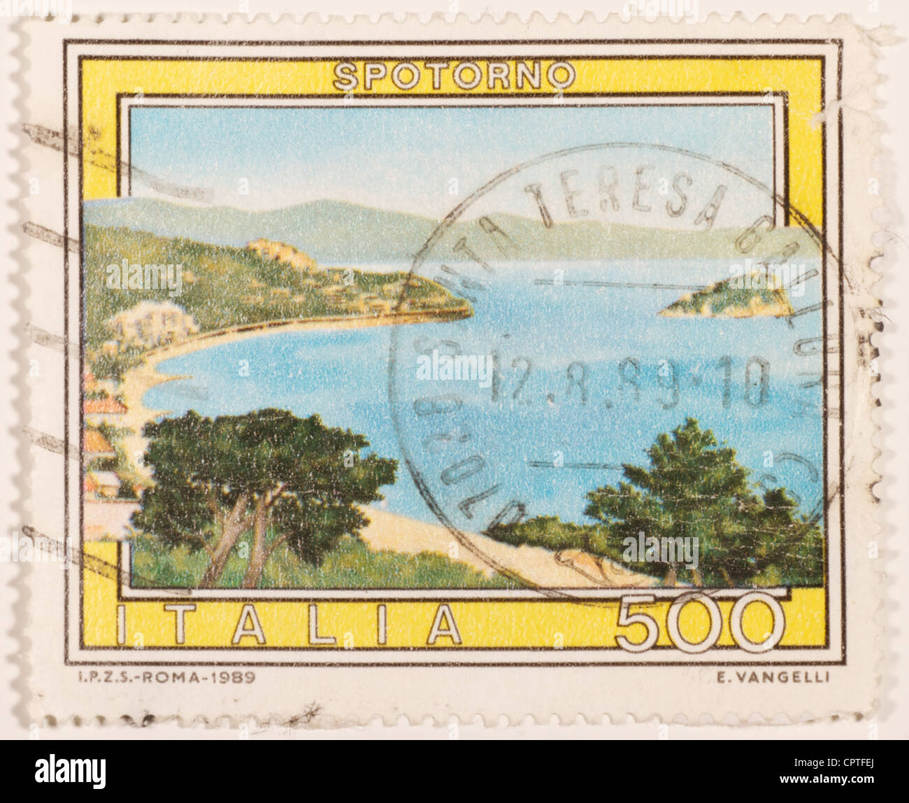 italian stamps Stock Photo