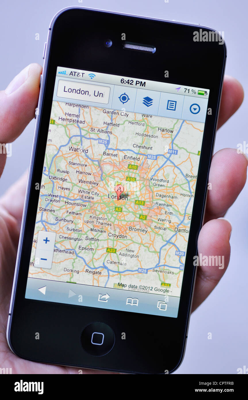 iPhone - London map Stock Photo - Alamy