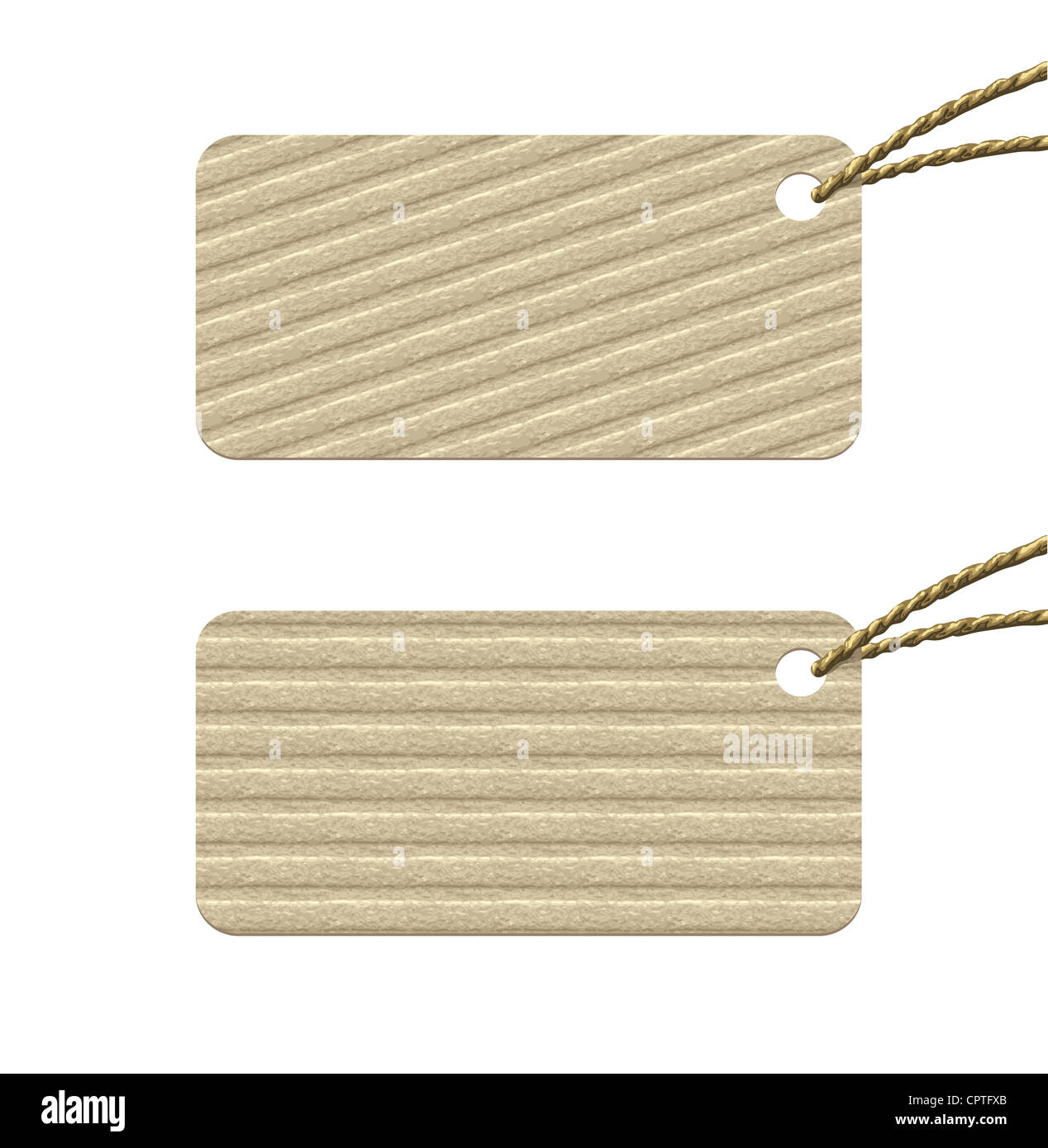 Id Card Tag Rope Texture Cardboard tag with rope from natural materials. Vector illustration ...