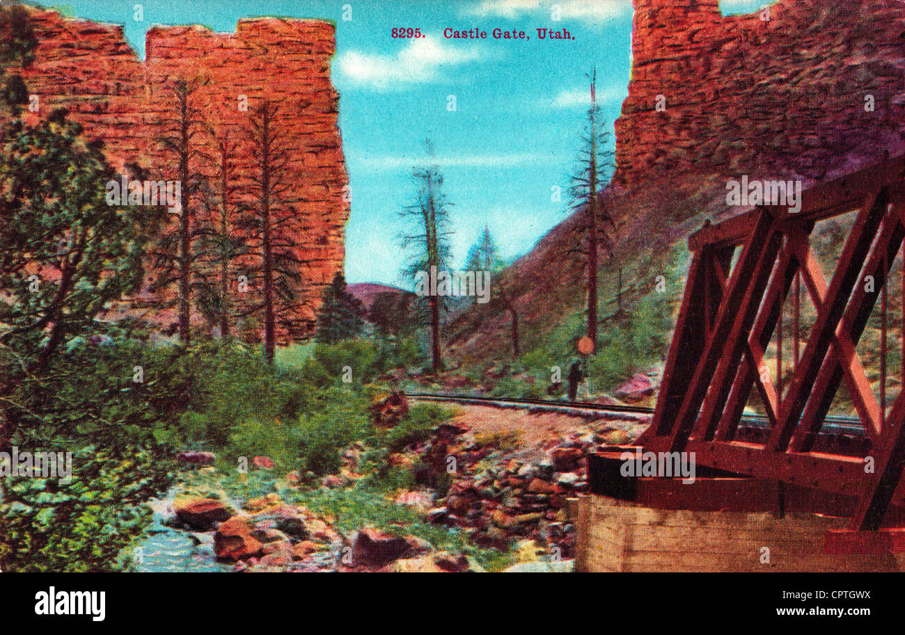 Castle Gate Utah, circa 1925 Stock Photo Alamy