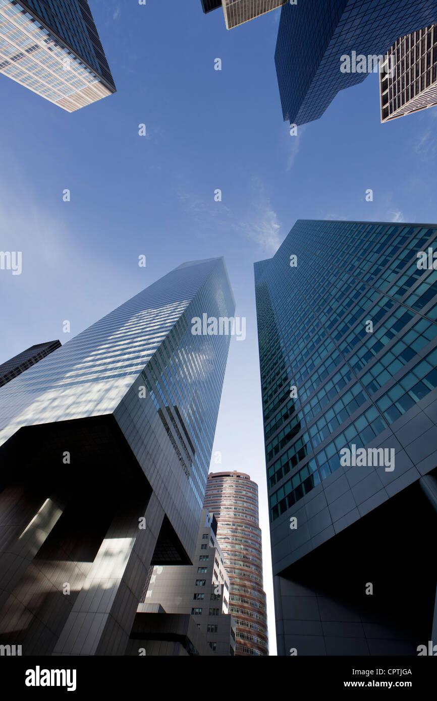 New York Skyscrapers Looking Up High Resolution Stock Photography and ...
