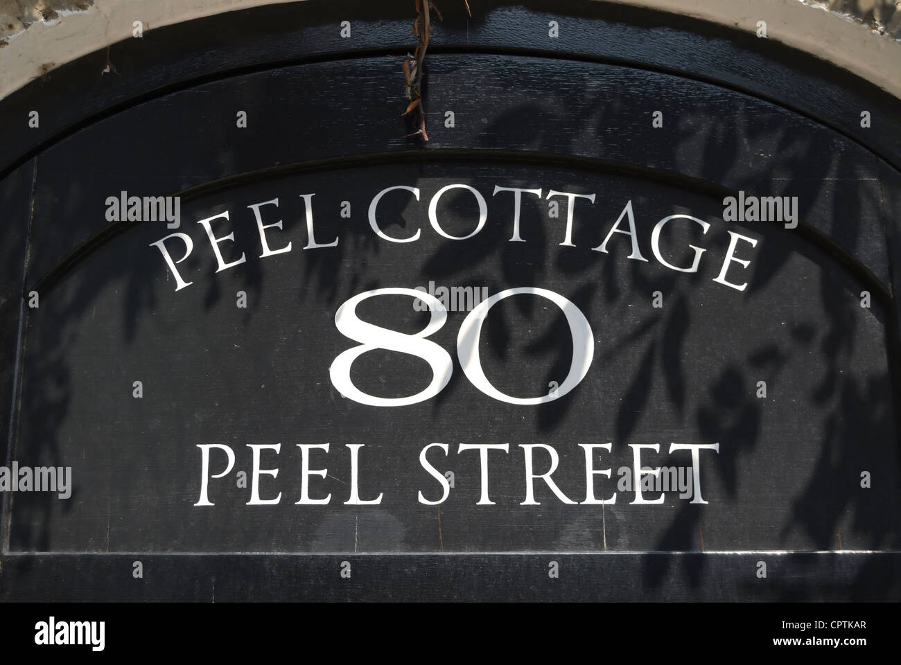 entrance to peel cottage, a home of artist sir william russell flint, kensington, london, england Stock Photo