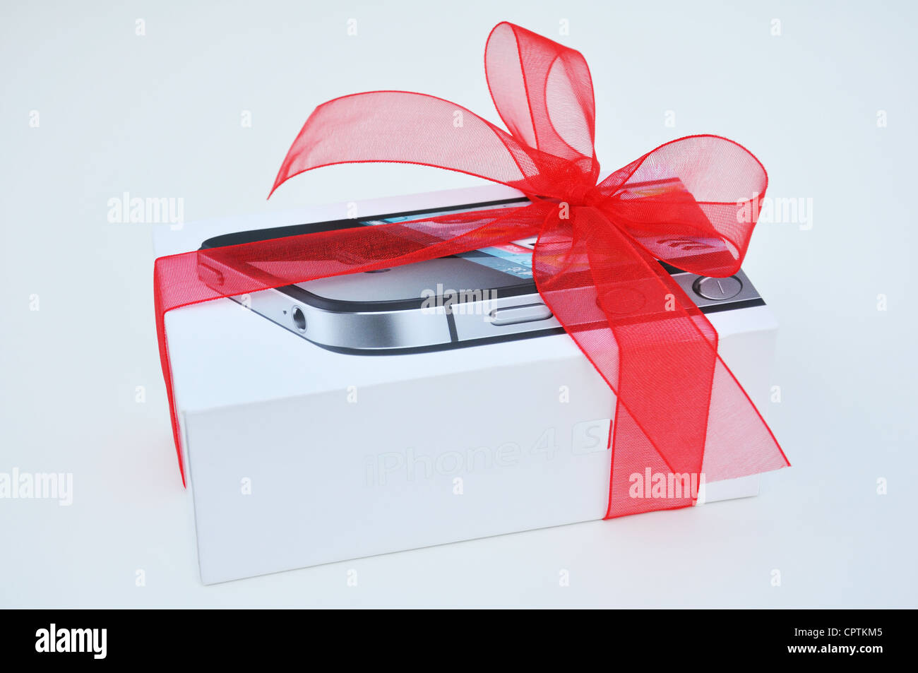 iPhone gift wrapped Stock Photo