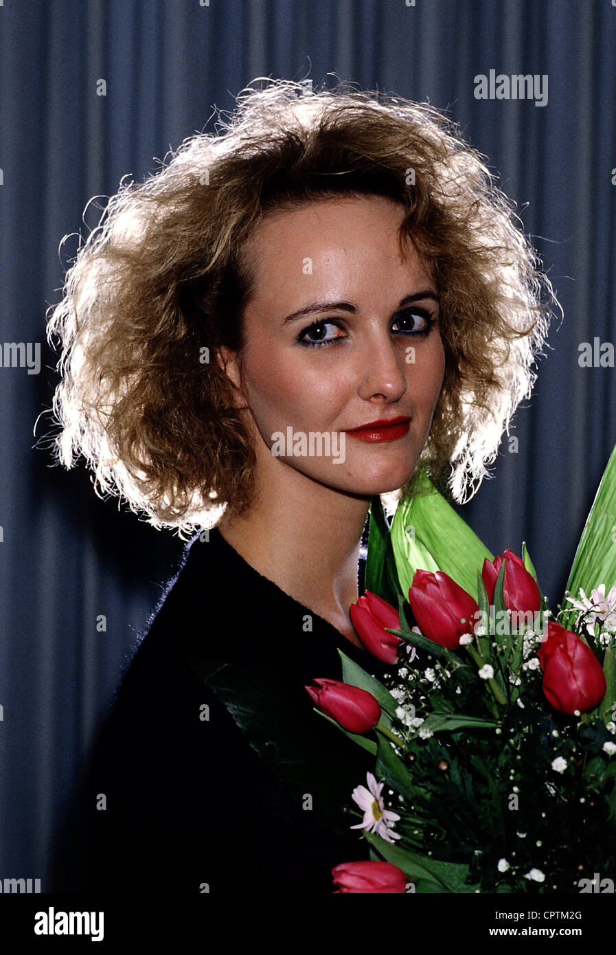 Bach, Kristina, * 7.4.1962, German Schlager singer, portrait, 1991, Stock Photo