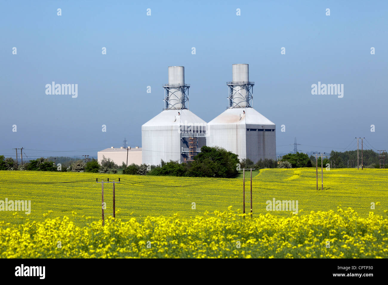 Little Barford combined cycle gas turbine power station St Neots Cambridgeshire Stock Photo