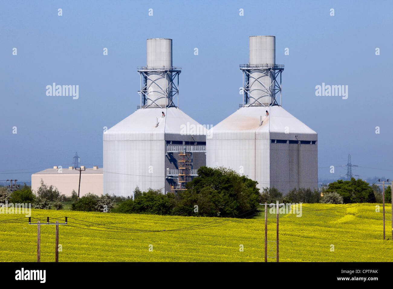 Little Barford combined cycle gas turbine power station St Neots Cambridgeshire Stock Photo