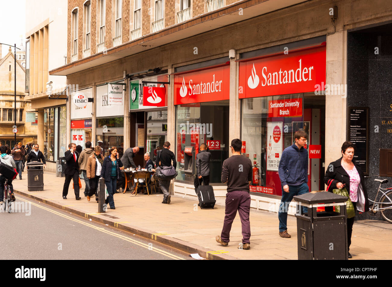 The Santander bank in Cambridge , England , Britain , Uk Stock Photo