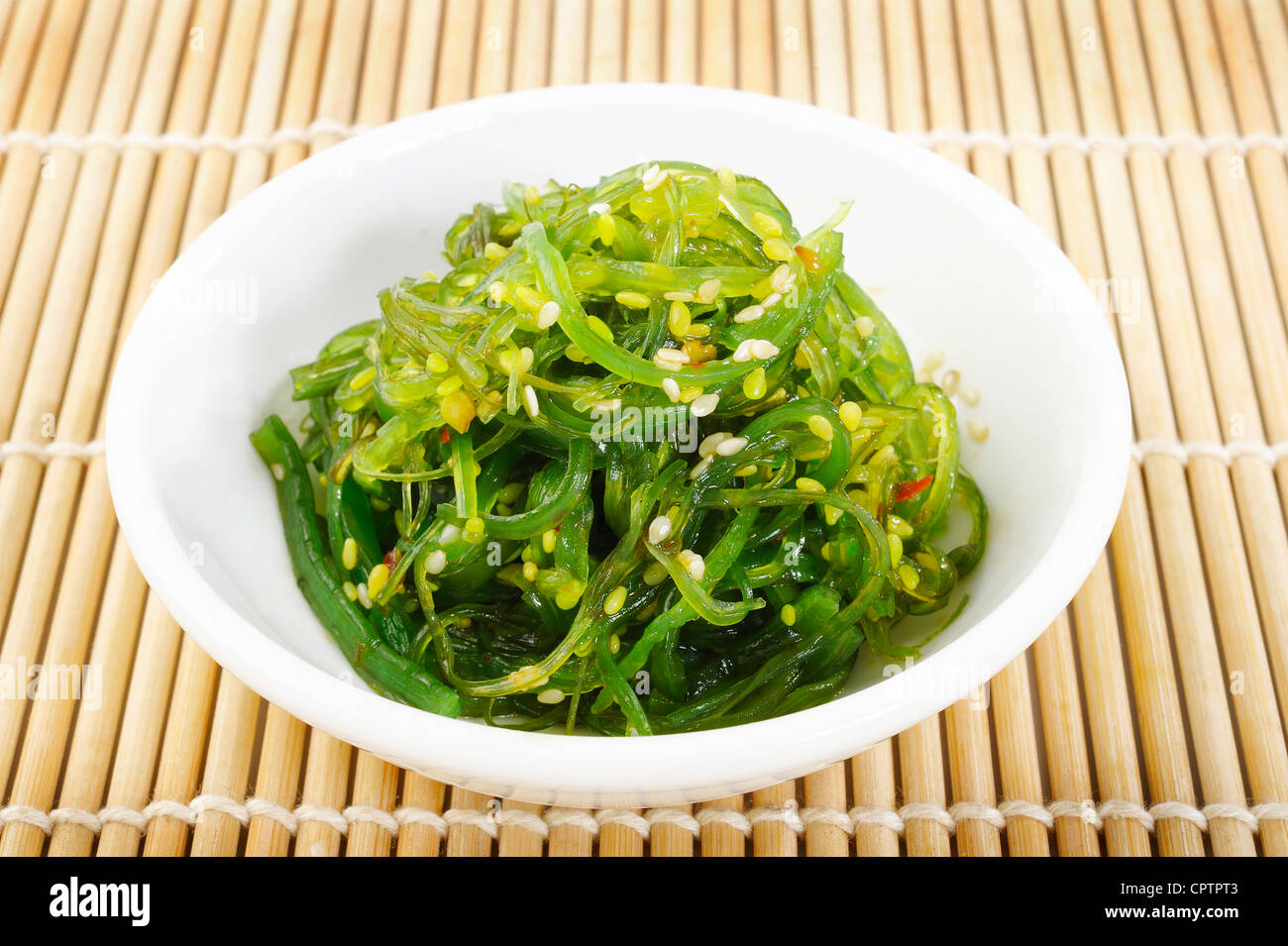 seaweed on bowl Stock Photo