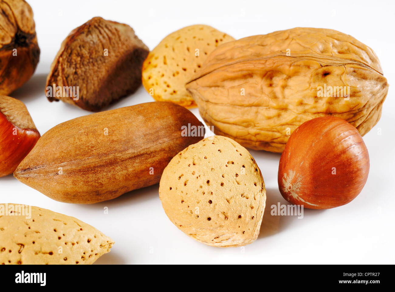 walnut almond and hazelnut Stock Photo