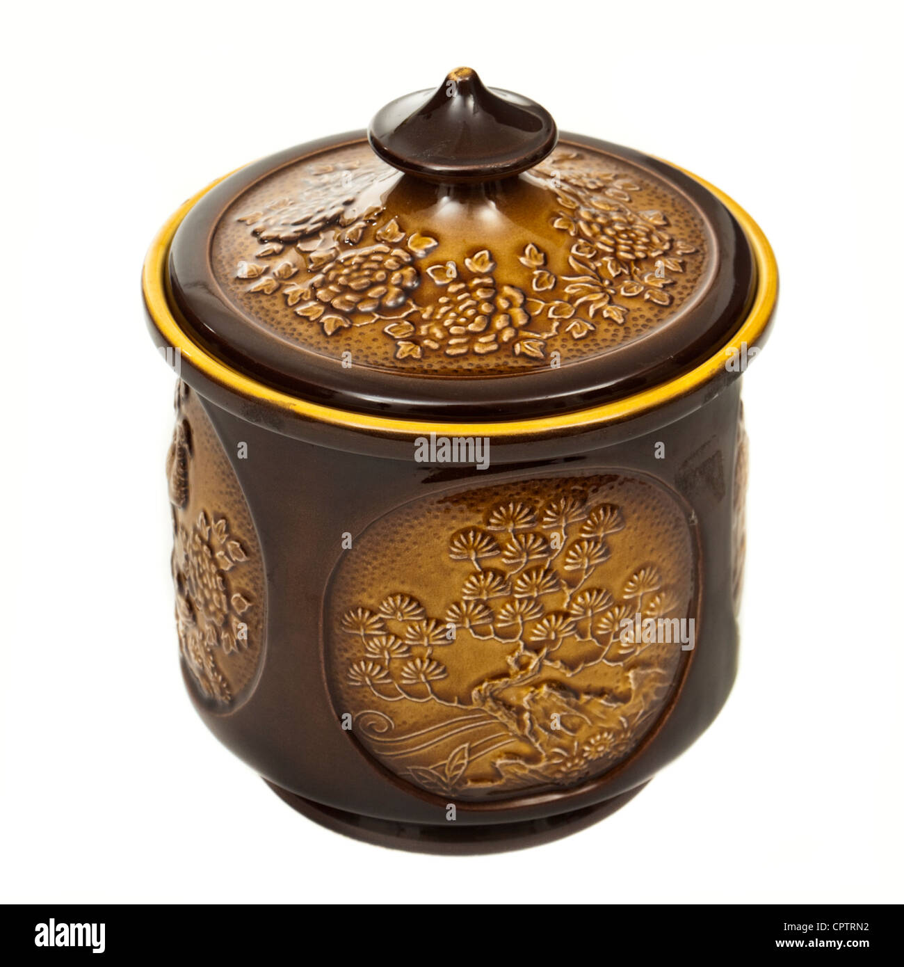 Vintage Sylvac Pottery "Canton" biscuit / ginger jar (Pattern No 5398