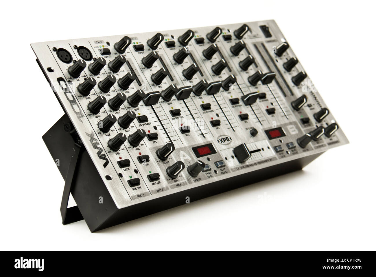 Behringer VMX1000 professional 7-channel DJ mixer with BPM counter Stock Photo