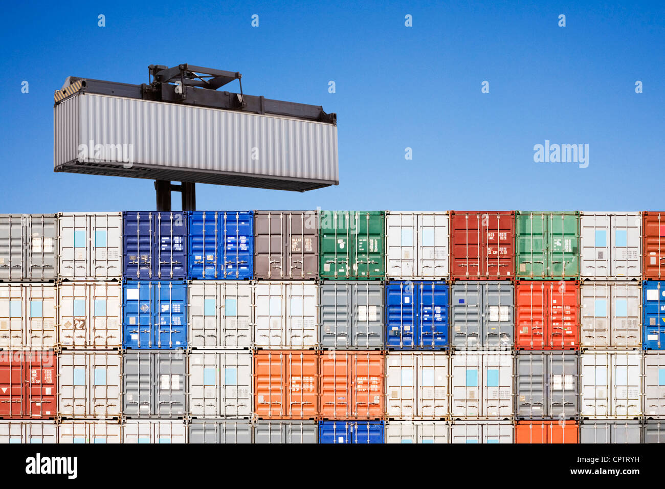 Stacked shipping containers hires stock photography and images Alamy